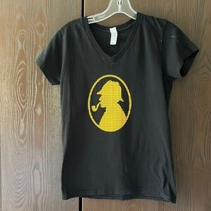 Concert Tee black, Sherlock Holmes t-shirt.        Size Medium.